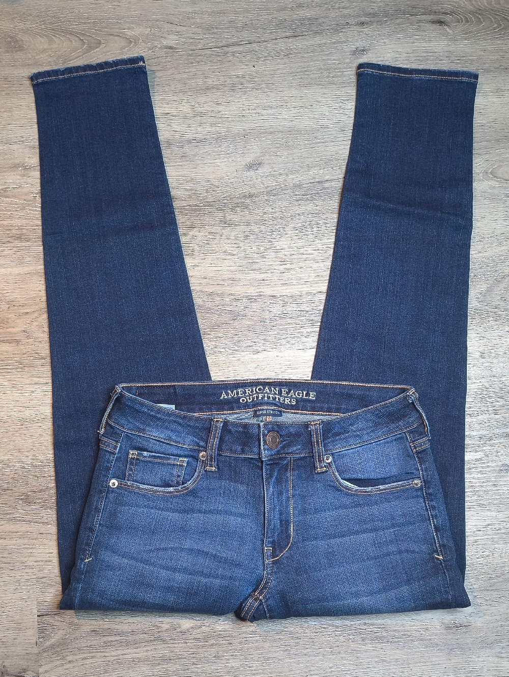 Low Rise Skinny w/28.5" Inseam 🦅 American Eagle Super Stretch Size 4 sac319 - Picture 2 of 8